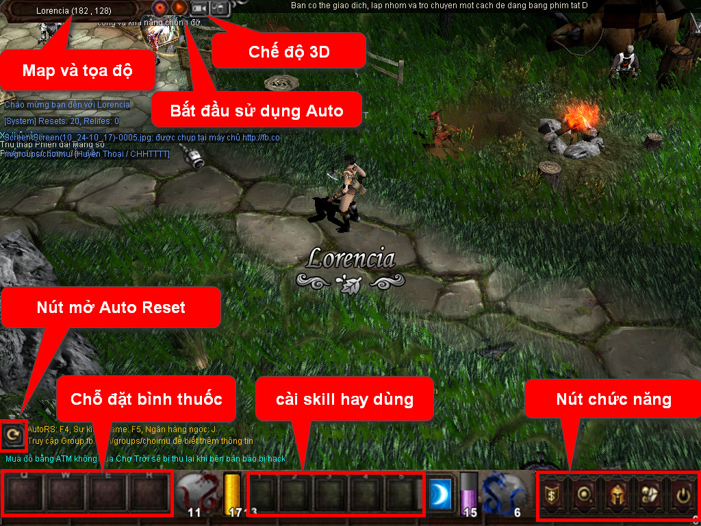 Chức năng chính của Game MU Hồng Long